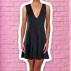 BEULAH S Striped V-Neck Party Dress